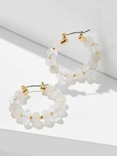 Sweet Pearl Hoop Earrings