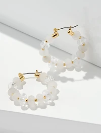 Sweet Pearl Hoop Earrings