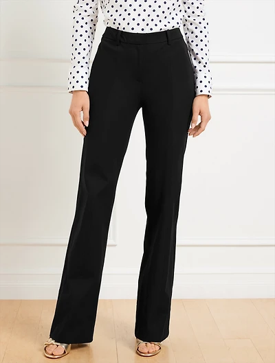 Flare Leg Cotton Bi-Stretch Pants