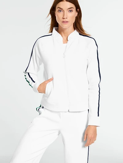 Piqué Full-Zip Tennis Jacket