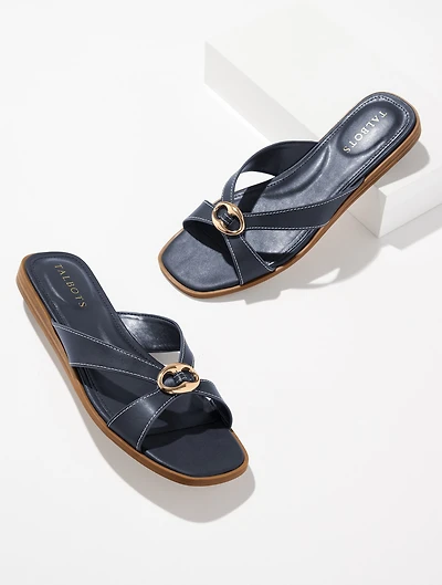 Eva Ornament Vachetta Micro Wedge Sandals