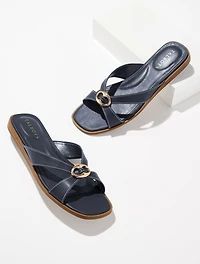 Eva Ornament Vachetta Micro Wedge Sandals