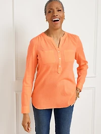 Gauze Band Collar Popover