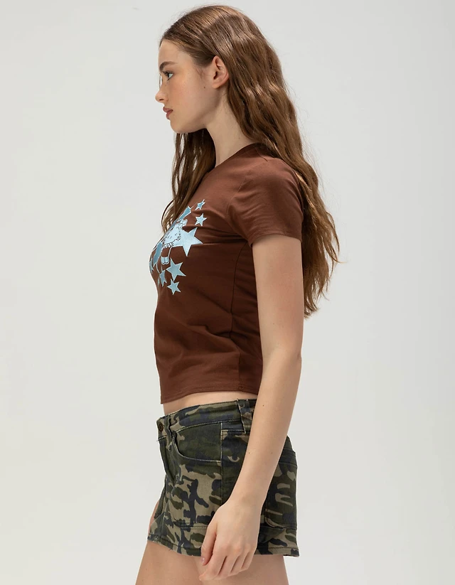 SANRIO Hello Kitty Stars Womens Tee - BROWN