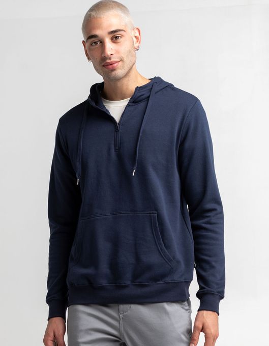 RSQ Navy 1/4 Zip Hoodie