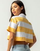 FULL TILT Rugby Stripe Mustard Polo Shirt