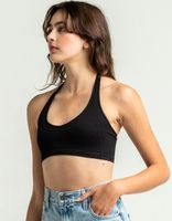 FULL TILT Black Halter Crop Top