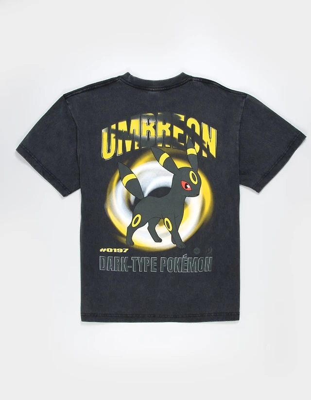 POKEMON Umbreon Mens Boxy Tee - WASHED BLACK