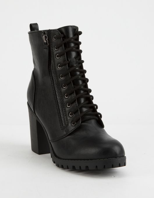 SODA Malia Heeled Combat Boots