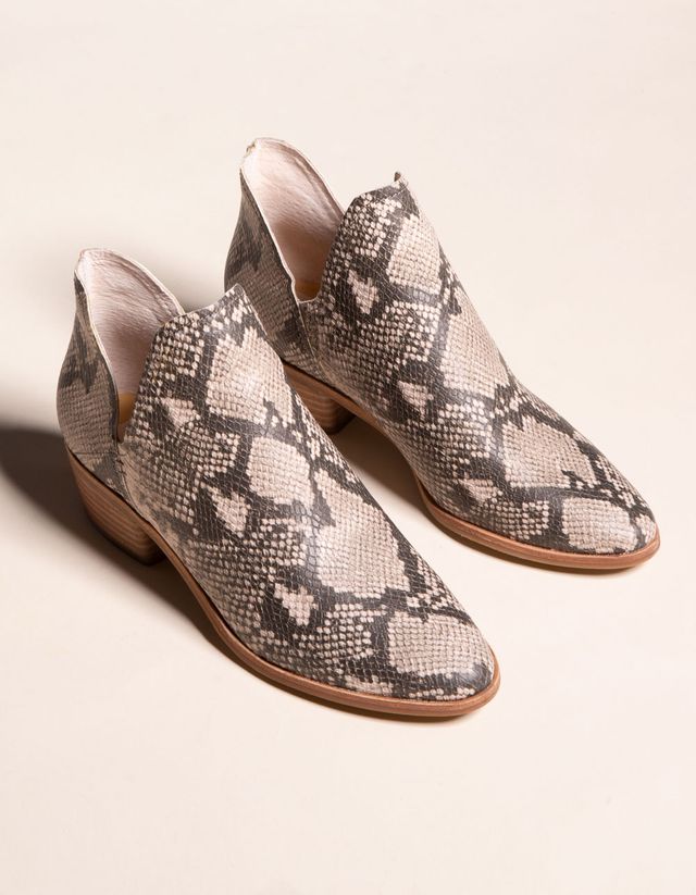 dolce vita snake print booties