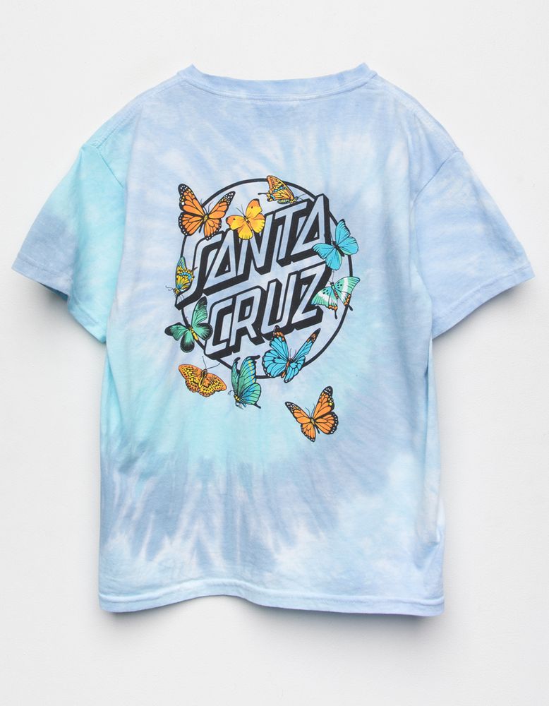 Santa Cruz Kids Wave Dot Blue Tie Dye T-Shirt