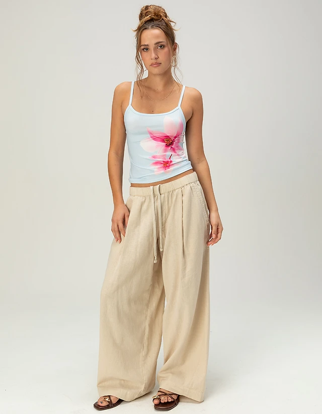 MADDEN GIRL Womens Floral Cami - BLUE