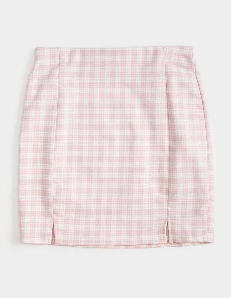 FULL TILT Plaid Slit Girls Skirt