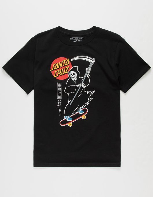 RIOT SOCIETY x Santa Cruz Reaper Skate Boys T-Shirt