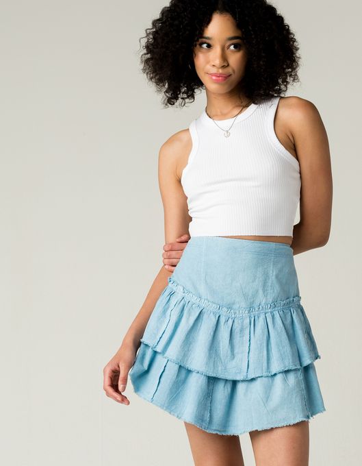 FREE PEOPLE Ruffles In The Sand Skirt