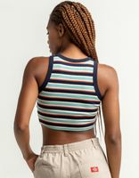 SKY AND SPARROW Stripe Muscle Crop Tank