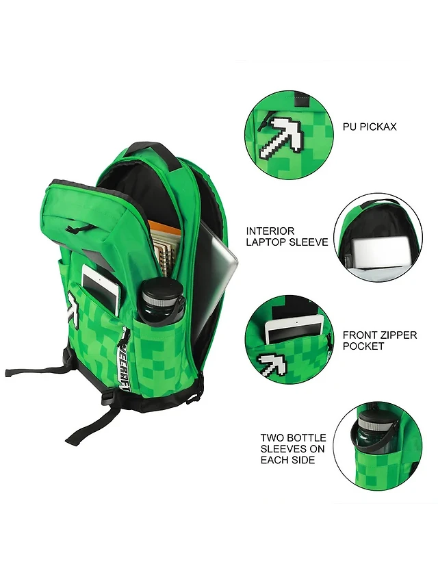 BIOWORLD Minecraft Creeper Backpack - GREEN