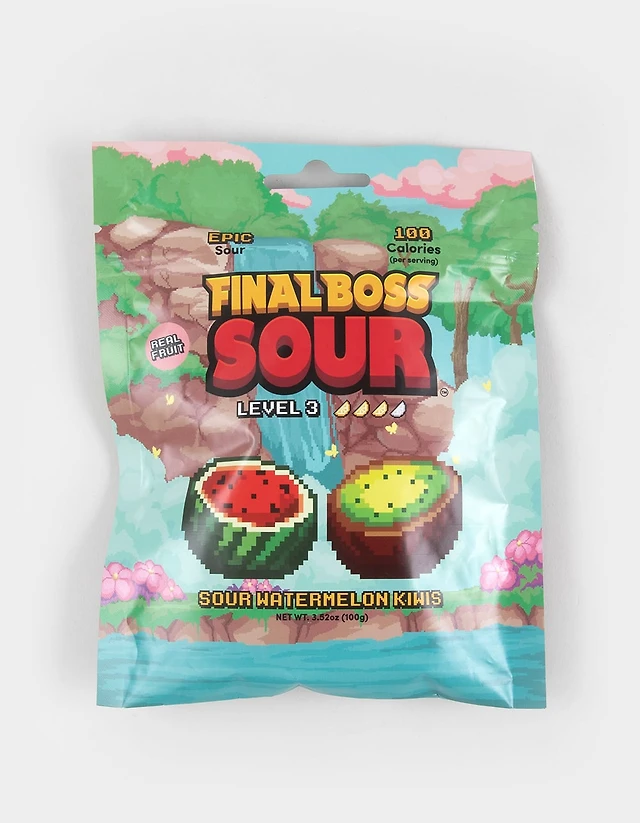 FINAL BOSS Sour Watermelon Kiwis Sour Candy - MULTI