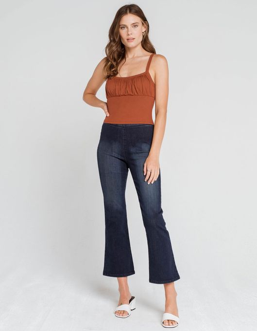WEST OF MELROSE Flare And Square Pull On Jeans
