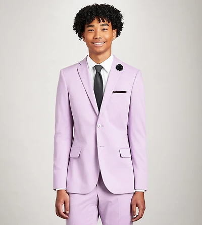 Slim Fit Lilac Solid Suit Jacket