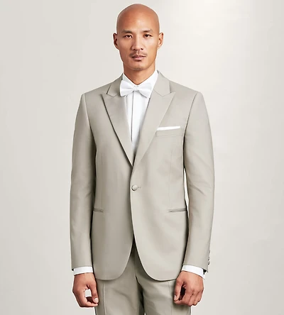 Modern Fit Tan Solid Tuxedo Jacket