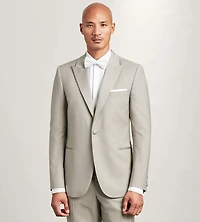 Modern Fit Tan Solid Tuxedo Jacket