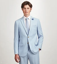 Modern Fit Light Blue Solid Suit Jacket