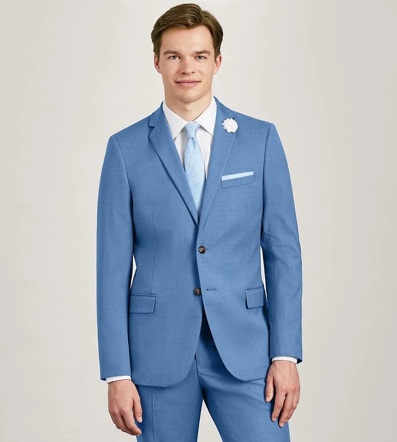 Slim Fit Denim Solid Suit Jacket