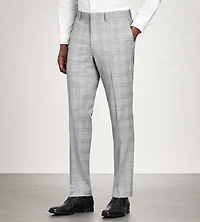 Modern Fit Grey Plaid Suit Pants