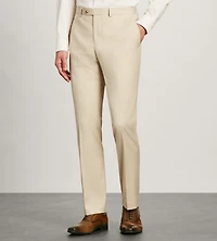 Slim Fit Wheat Solid Suit Pants
