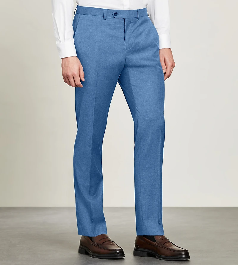 Modern Fit Denim Solid Suit Pants