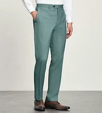 Modern Fit Teal Solid Suit Pants