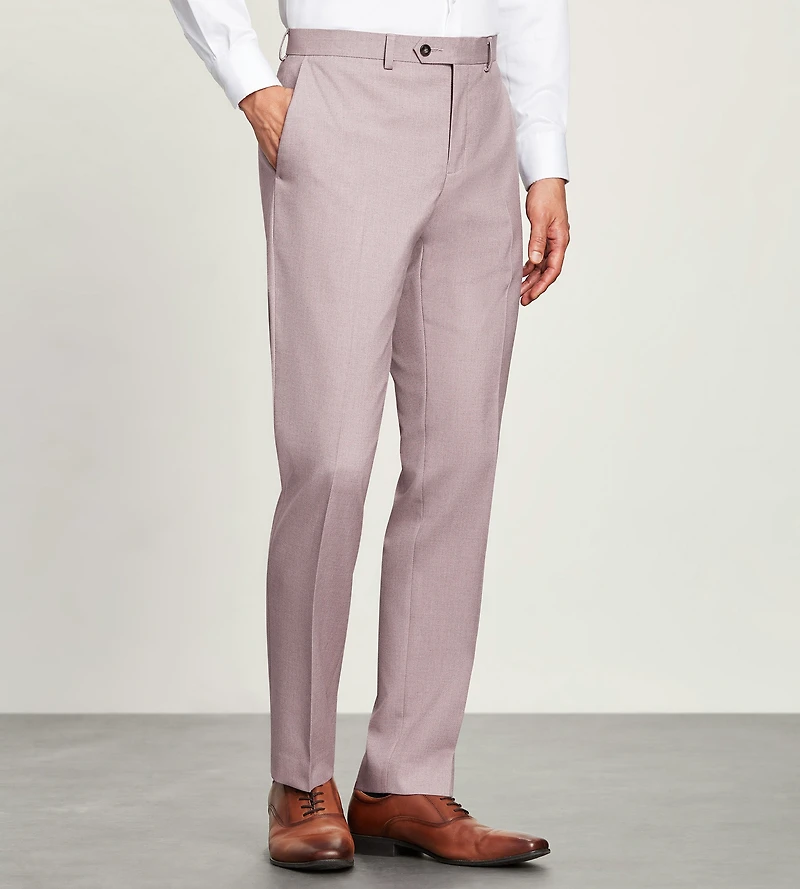 Slim Fit Purple Solid Suit Pants