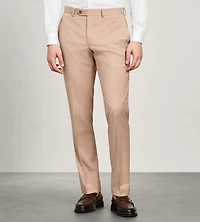 Slim Fit Blush Solid Suit Pants
