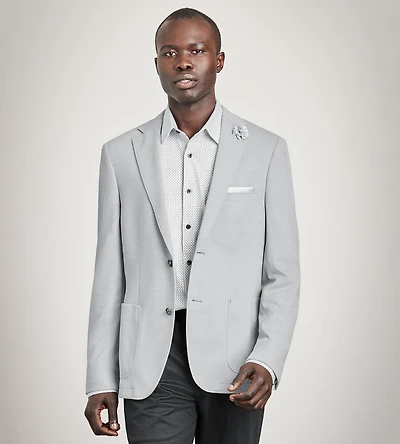Modern Fit Knit Textured Sport Jacket