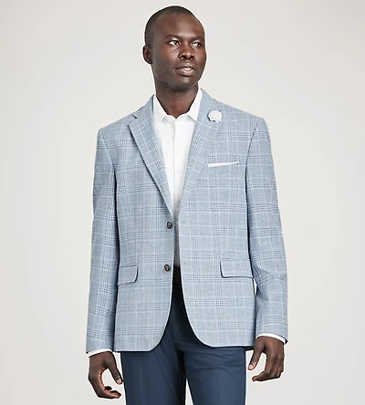 Plaid tissé de coupe moderne Veston sport