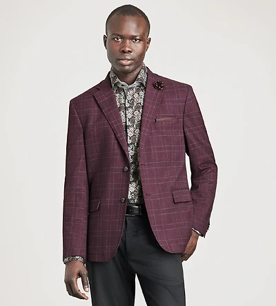Modern Fit Woven Plaid Sport Jacket