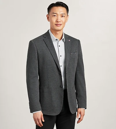 Modern Fit Knit Houndstooth Sport Jacket