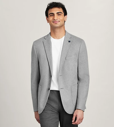 Modern Fit Knit Herringbone Sport Jacket