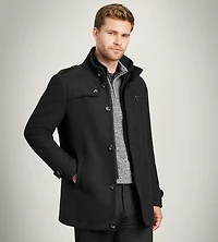 Modern Fit Mid-Length Field Coat with Bib