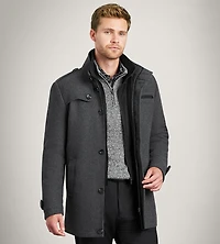 Modern Fit Mid-Length Field Coat with Bib