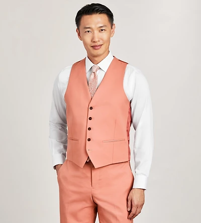 Rose Solid Suit Vest