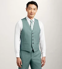 Teal Solid Suit Vest