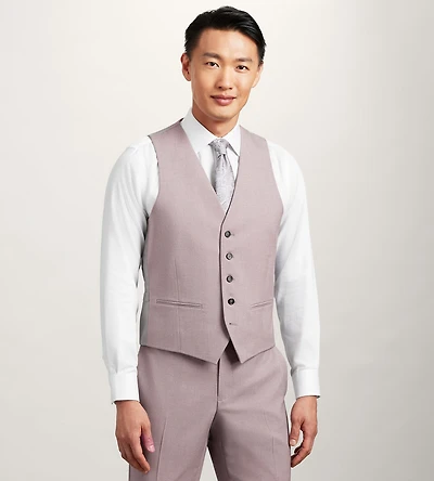 Purple Solid Suit Vest