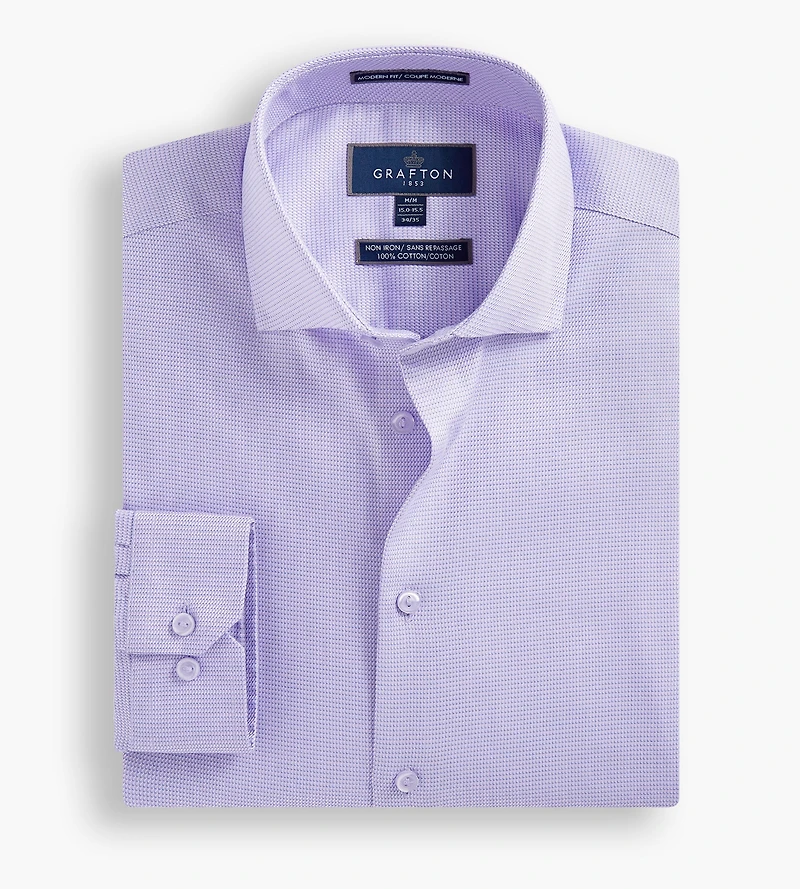 Modern Fit Jacquard Non-Iron Dress Shirt