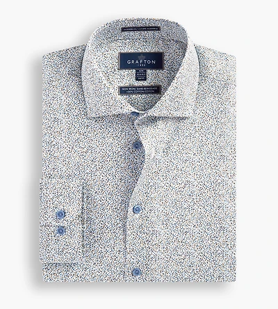 Modern Fit Leaf Print Non-Iron Dress Shirt