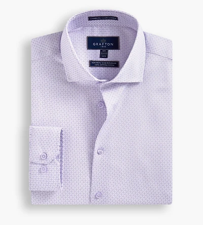 Modern Fit Geo Print Non-Iron Dress Shirt