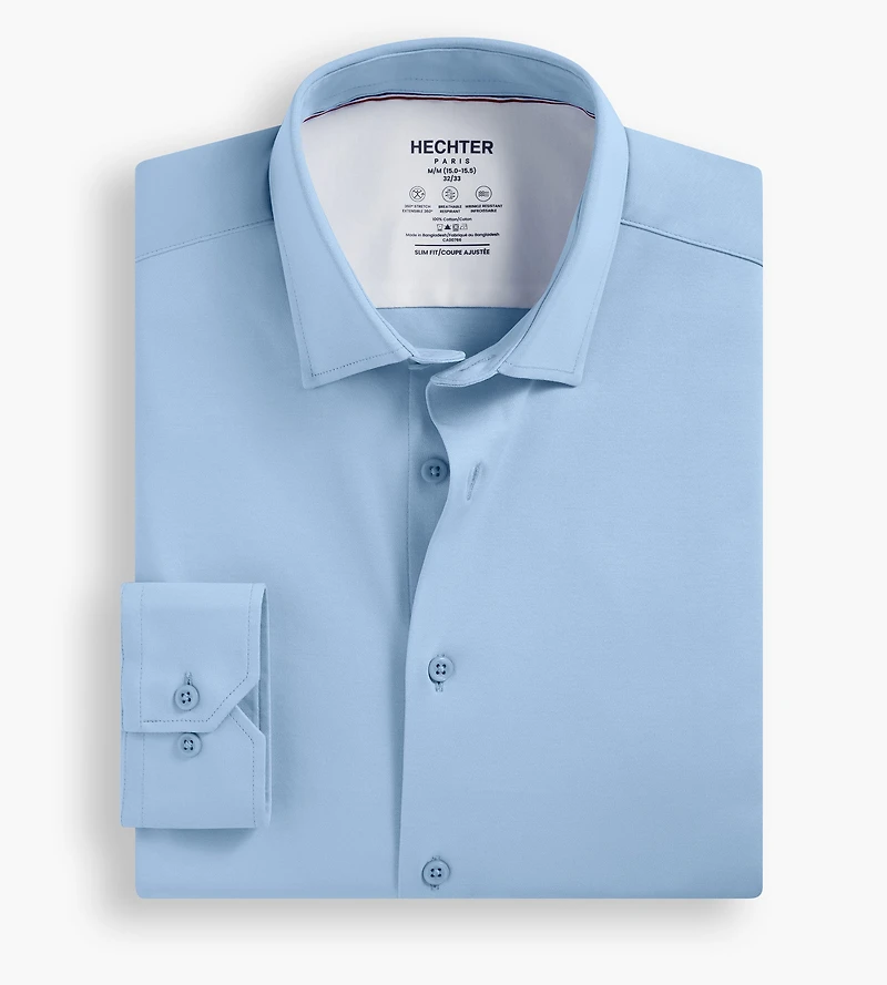 Slim Fit 360° Stretch Soft Touch Jersey Dress Shirt