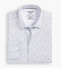 Slim Fit 360° Stretch Soft Touch Botanical Print Jersey Dress Shirt