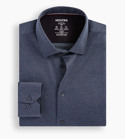 Slim Fit 360° Stretch Soft Touch Jacquard Jersey Dress Shirt